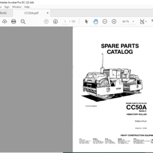 Dynapac CC50A Series 2 Spare Parts Catalogue Manual - PDF DOWNLOAD