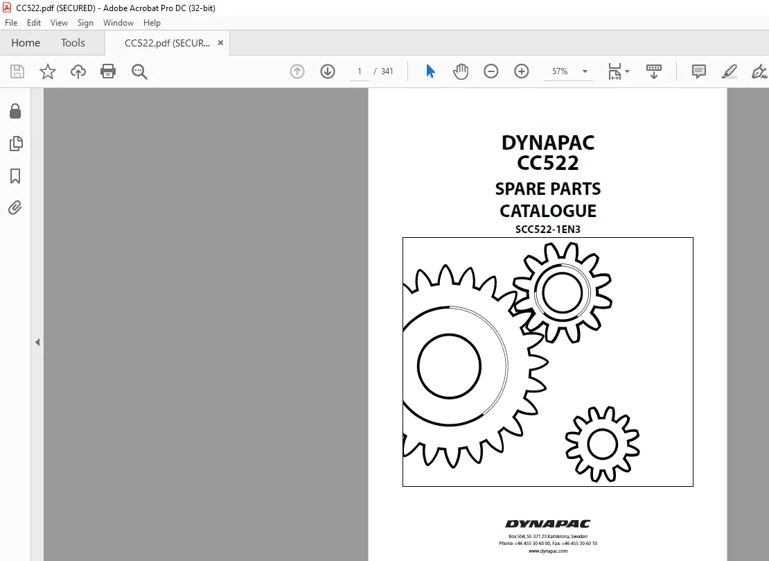 Dynapac CC522 Spare Parts Catalogue SCC522-1EN3 - PDF DOWNLOAD - Image 2