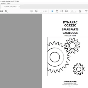 Dynapac CC522C Spare Parts Catalogue Manual SCC522C-1EN3 - PDF DOWNLOAD