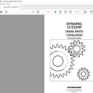 Dynapac CC522HF Spare Parts Catalogue SCC522HF-2EN4 - PDF DOWNLOAD