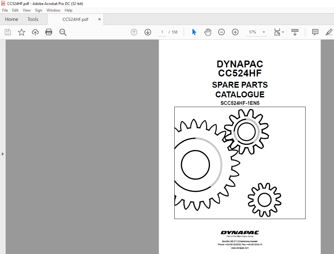 Dynapac CC524HF Spare Parts Catalogue SCC524HF-1EN5 - PDF DOWNLOAD - Image 2