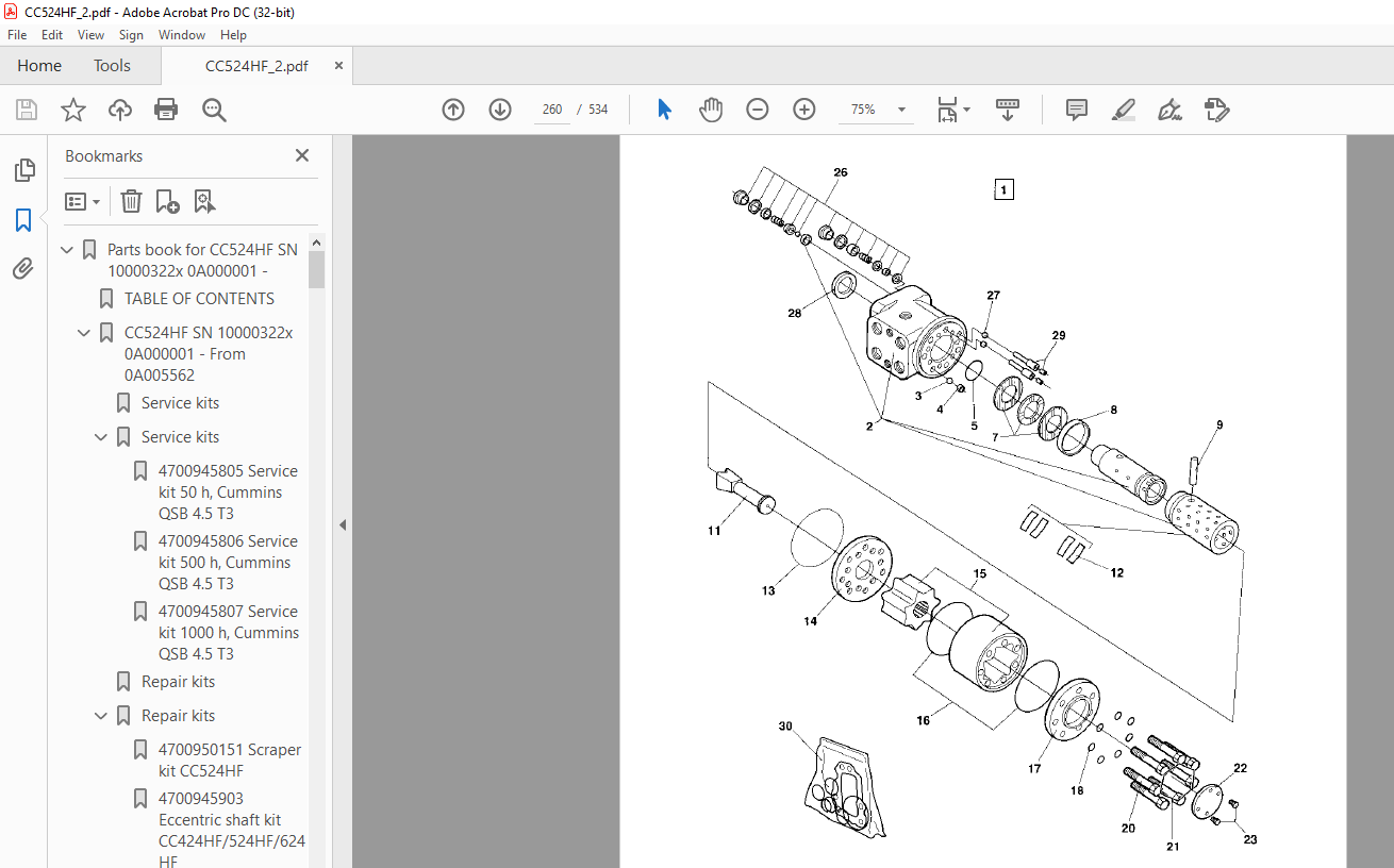 Dynapac CC524HF Spare Parts Catalogue SCC524HF-2EN2 - PDF DOWNLOAD ...