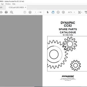 Dynapac CC82 Spare Parts Catalogue Manual - PDF DOWNLOAD