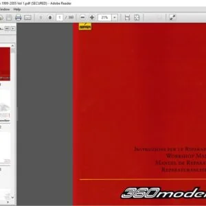 Ferrari 360 Modena Workshop Manual Volume 1 - PDF DOWNLOAD