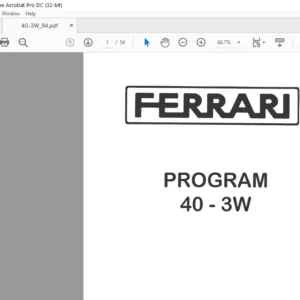 Ferrari 40-3W Parts Manual - PDF DOWNLOAD