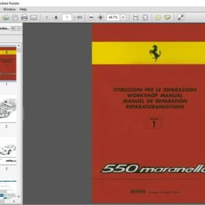 1996 Ferrari 550 Maranello Workshop Manual Volume 1 - PDF DOWNLOAD