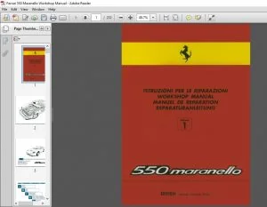 Ferrari 550 Maranello Workshop Manual Volume 1 - PDF DOWNLOAD