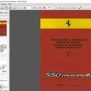 Ferrari 550 Maranello Workshop Manual Volume 1 - PDF DOWNLOAD