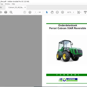 Ferrari Cobram 55AR Reversible Onderdelenboek Spare Parts Manual - PDF DOWNLOAD