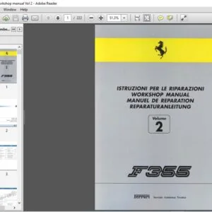 Ferrari F355 Workshop Manual Volume 2 - PDF DOWNLOAD
