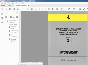 Ferrari F355 Workshop Manual Volume 3 - PDF DOWNLOAD