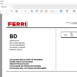 Ferri BD4 Multi Disks Saw Bar Parts Catalogue Manual - PDF DOWNLOAD