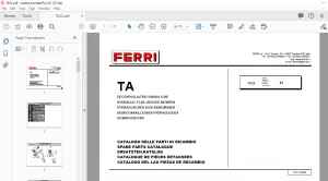 Ferri TA32 Hydraulic Flail-Hedger Mowers Parts Catalogue Manual - PDF DOWNLOAD