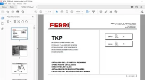 Ferri TKP50 TKP68 Hydraulic Flail-Hedger Mowers Parts Catalogue Manual - PDF DOWNLOAD