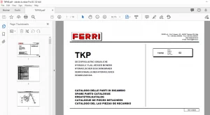 Ferri TKP68 Hydraulic Flail-Hedger Mowers Parts Catalogue Manual - PDF DOWNLOAD