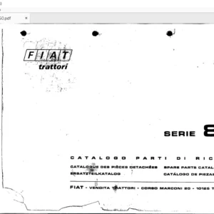 Fiat Trattori 850 Serie Parts Catalogue Manual - PDF DOWNLOAD