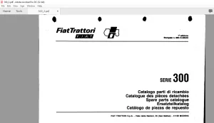 FiatTrattori 300 Serie Parts Catalogue Manual - PDF DOWNLOAD