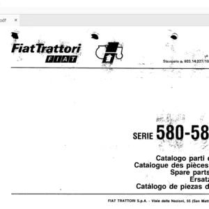 FiatTrattori 580-580 DT Serie Parts Catalogue Manual - PDF DOWNLOAD