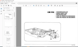 GREENLAND CM190 SPARE PARTS LIST MANUAL  - PDF DOWNLOAD