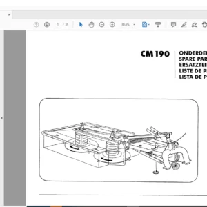 GREENLAND CM190 SPARE PARTS LIST MANUAL  - PDF DOWNLOAD