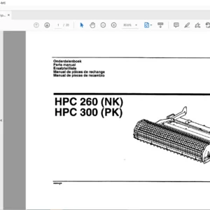 GREENLAND HPC 260 (NK) HPC 300 (PK)  PARTS MANUAL - PDF DOWNLOAD