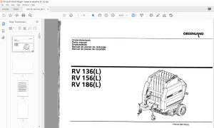 GREENLAND RV 136(L) RV 156(L) RV 186(L) PARTS MANUAL  - PDF DOWNLOAD