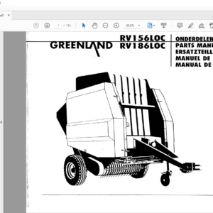 GREENLAND RV 156LOC RV 186LOC PARTS MANUAL - PDF DOWNLOAD
