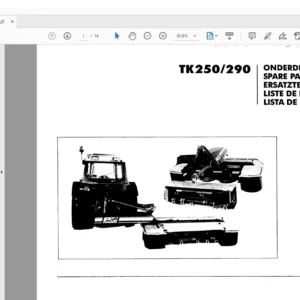 GREENLAND TK250/290 SPARE PARTS LIST MANUAL - PDF DOWNLOAD