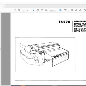 GREENLAND TK270 SPARE PARTS LIST MANUAL - PDF DOWNLOAD