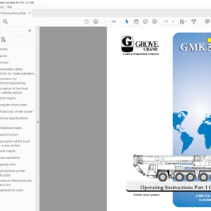 Grove Crane GMK 5100 Operating Instructions Manual Part 1 (Carrier) - PDF DOWNLOAD