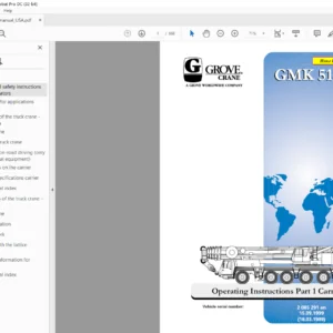 Grove Crane GMK 5180 Operating Instructions Manual Part 1 (Carrier) - PDF DOWNLOAD