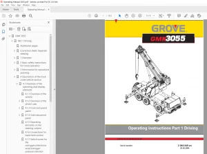 Grove GMK 3055 Operating Instruction Manual Part 1 (Driving) - PDF DOWNLOAD