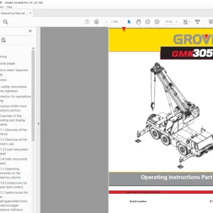 Grove GMK 3055 Operating Instruction Manual Part 1 (Driving) - PDF DOWNLOAD