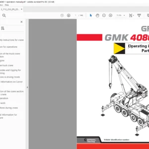 Grove GMK 4080-1 Operating Instructions Manual Part 1 (Driving) - PDF DOWNLOAD