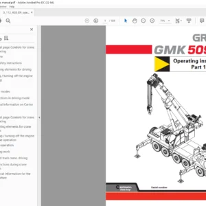 Grove GMK 5095 Operating Instructions Manual Part 1 (Driving) - PDF DOWNLOAD
