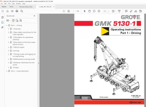 Grove GMK 5130-1 Driving Operating Instructions (Part 1) PDF Download