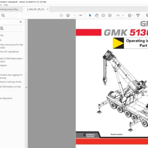 Grove GMK 5130-1 Operating Instructions Manual Part 1 (Driving) - PDF DOWNLOAD