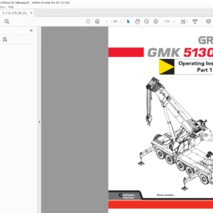 Grove GMK 5130-1 Operating Instructions Manual Part 1 (Driving) - PDF DOWNLOAD