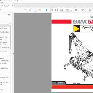 Grove GMK 5220 Operating Instructions Manual Part 1 (Driving) - PDF DOWNLOAD