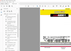 Grove GMK 6200-1 Operating Instructions Manual Part 1 (Carrier) - PDF DOWNLOAD