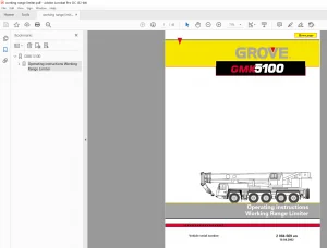 Grove GMK5100 Operating Instructions Working Range Limiter Manual