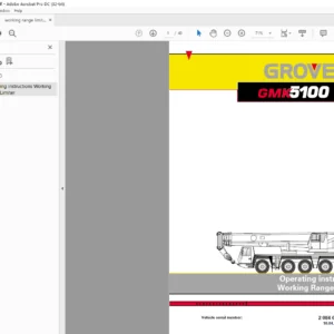 Grove GMK5100 Operating Instructions Working Range Limiter Manual