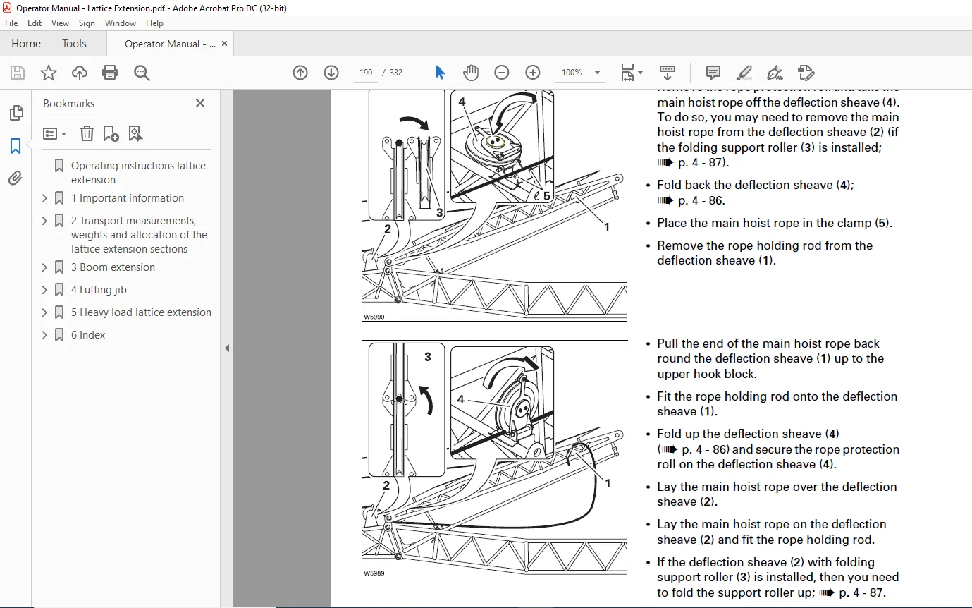 Grove GMK7450 Operating Instructions Lattice Extension Manual - PDF DOWNLOAD - Image 3