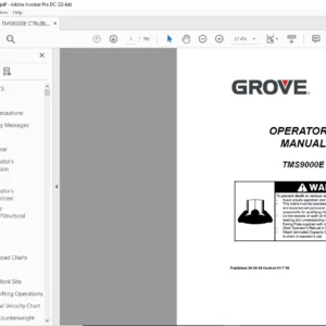Grove TMS9000E Operator Manual - PDF DOWNLOAD