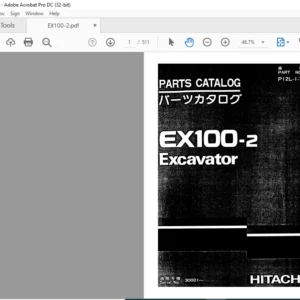 Hitachi EX100-2 Excavator Parts Catalog Manual - PDF DOWNLOAD