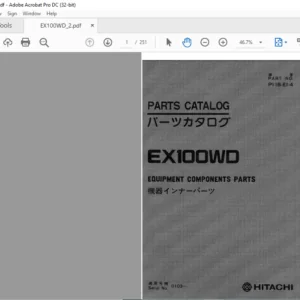 Hitachi EX100WD Equipment Components Parts Catalog Manual - PDF DOWNLOAD