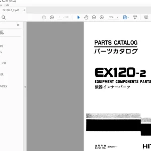 Hitachi EX120-2 Equipment Components Parts List Manual - PDF DOWNLOAD