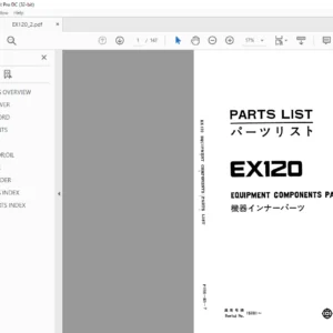 Hitachi EX120 Equipment Components Parts List Manual - PDF DOWNLOAD