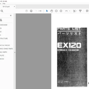 Hitachi EX120 Hydraulic Excavator Parts List Manual - PDF DOWNLOAD