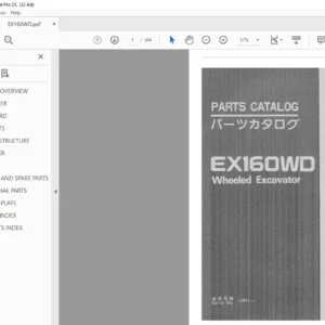 Hitachi EX160WD Wheeled Excavator Parts Catalog Manual - PDF DOWNLOAD